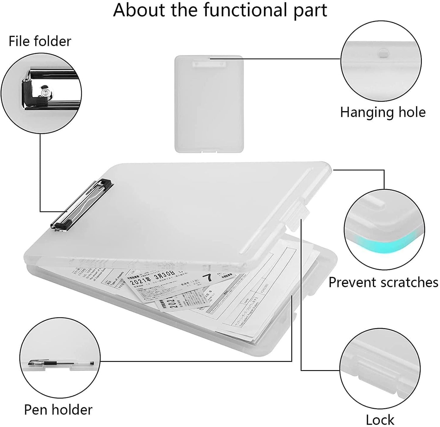 Clipboard Paper Holder with Storage