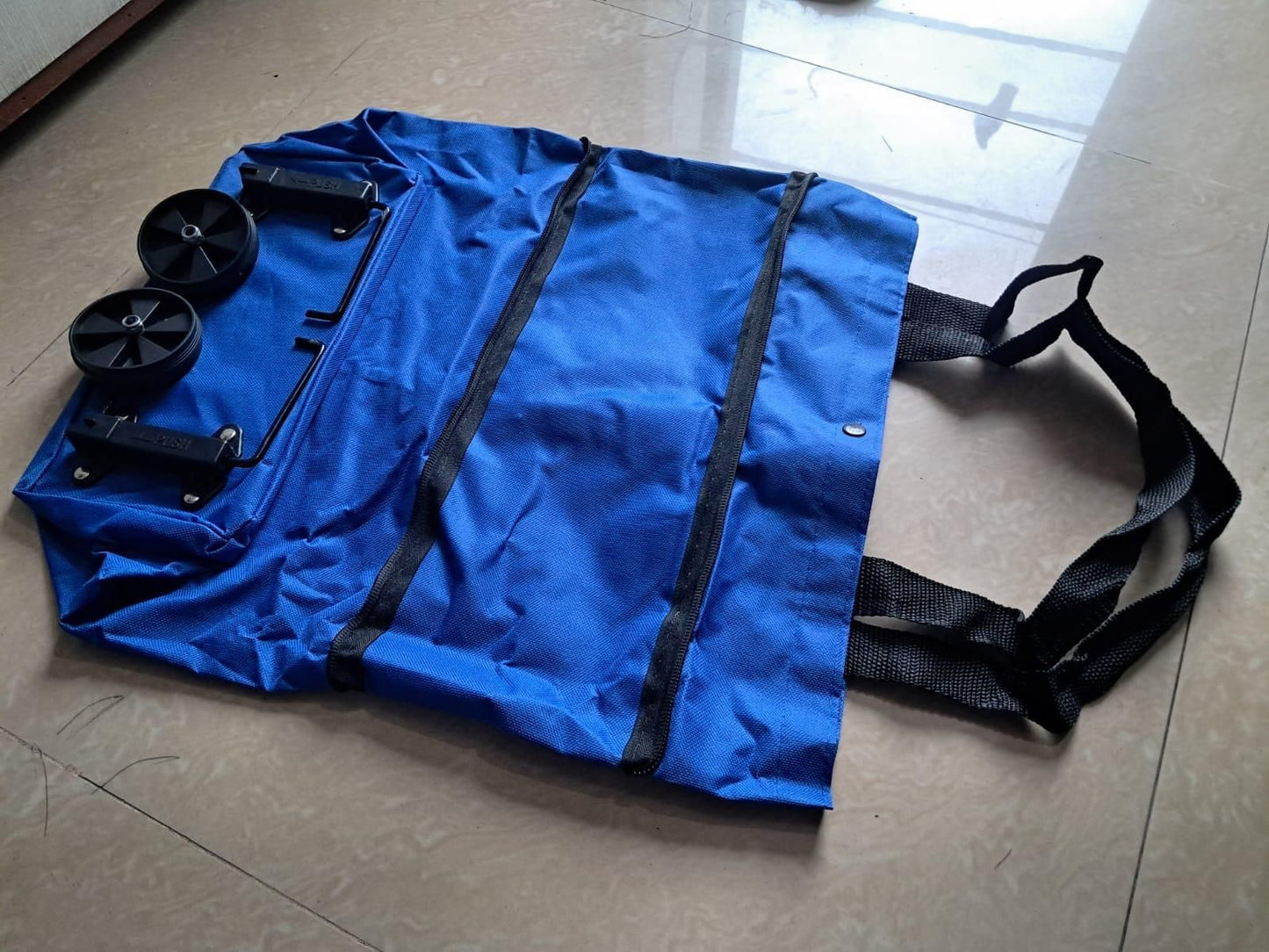 Foldable Shopping Trolley Bag with Dual Wheels