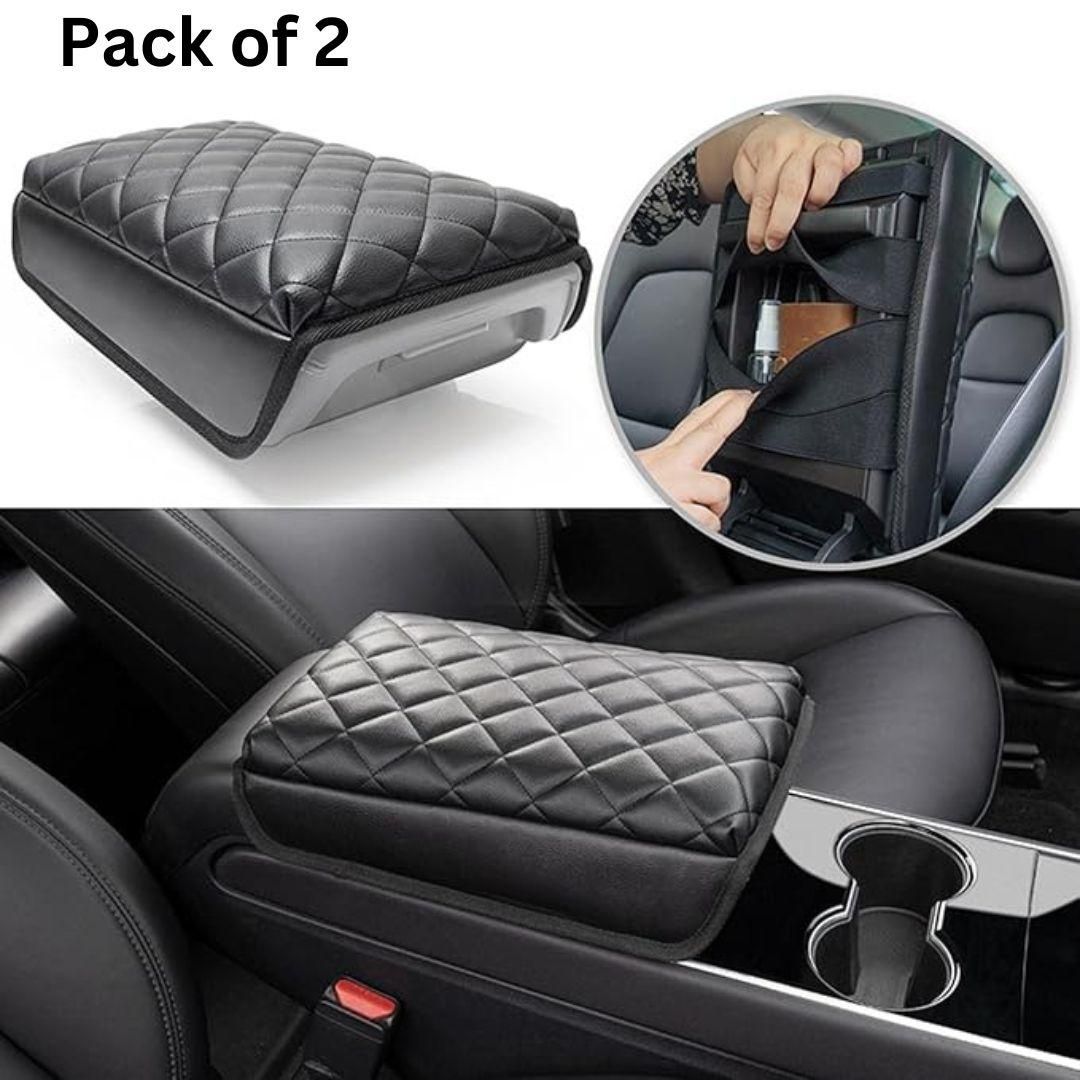 Leather Armrest Box Cover Protector (Pack of 2)