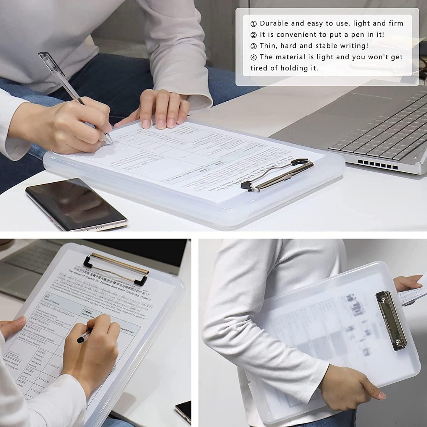 Clipboard Paper Holder with Storage