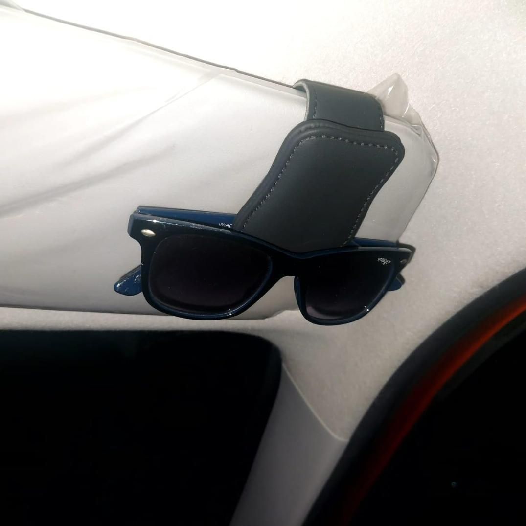 Leather Car Visor Sunglass Holder