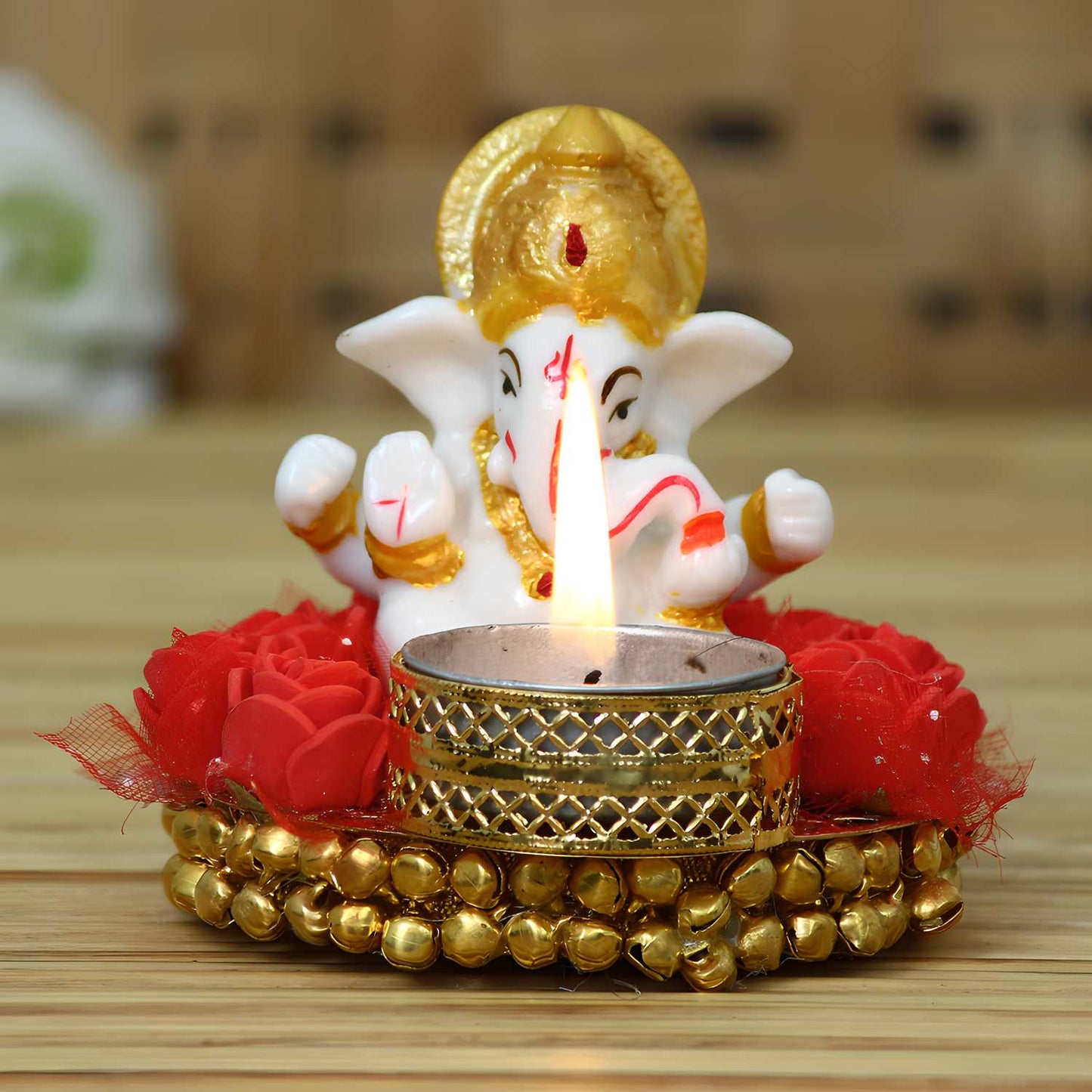 Lord Ganesha with Tea Light Holder