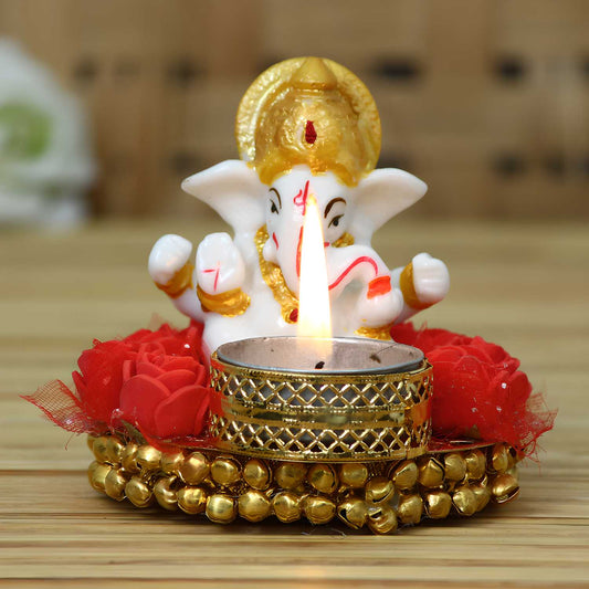 Lord Ganesha with Tea Light Holder