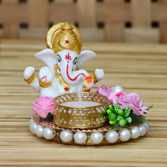 Lord Ganesha with Tea Light Holder