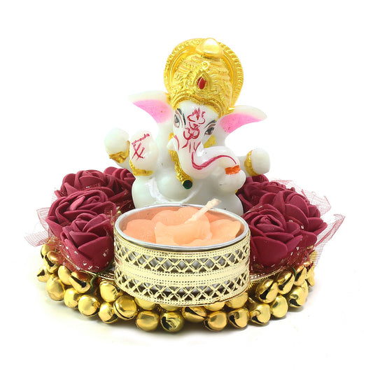 Lord Ganesha with Tea Light Holder
