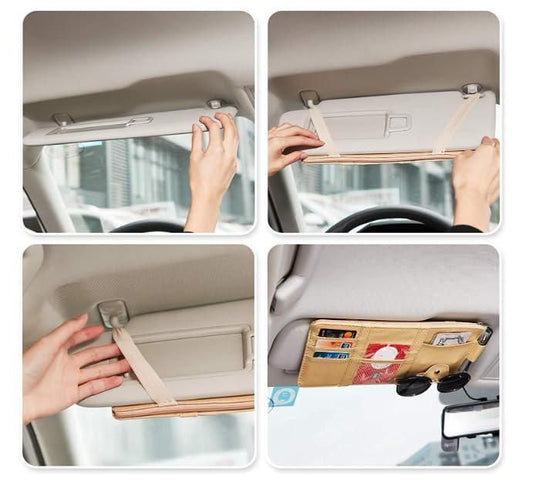 Car Sun Visor Storage Pouch