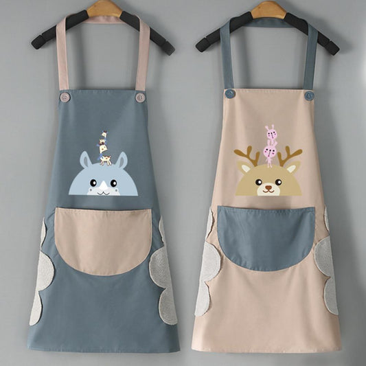 Kitchen Apron for Women with Big Front Pocket