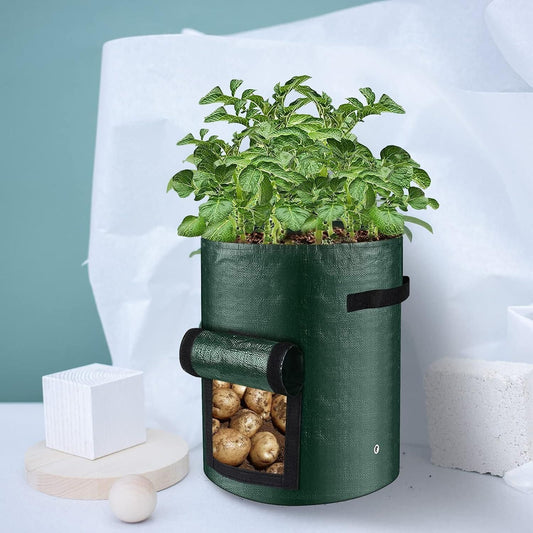 Grow Bag with Harvest Window for Root Vegetables